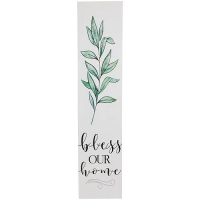 Northlight 36" Bless Our Home Wooden Porch Board Sign Decoration In White
