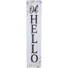 Northlight 36" Floral "oh Hello" Wooden Porch Board Sign Decoration In White