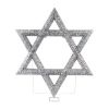 Northlight 36" Led Lighted Sequined Star Of David Christmas Yard Art In Silver