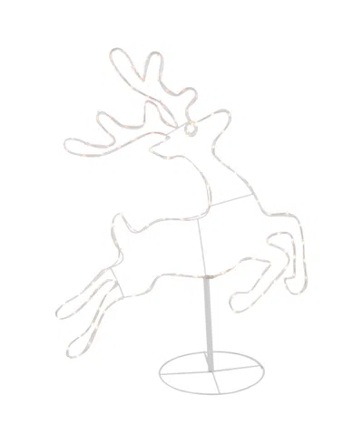 Northlight 36" Lighted Running Reindeer Silhouette Outdoor Christmas Decor In White