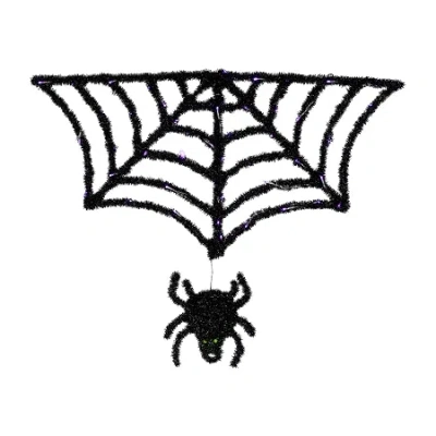 Northlight 36" Lighted Spider And Web Halloween Yard Art In Black