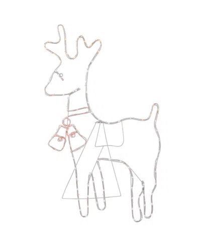 Northlight 36" Lighted Standing Reindeer Silhouette Outdoor Christmas Decor In White