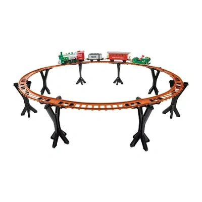 Northlight 36 Pc Battery Operated Lighted And Animated Train Set With Raised Track And Sound Christmas Tabletop In Multi