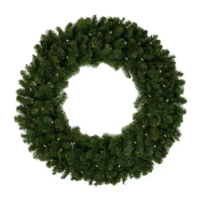 Northlight 36" Prelit Canadian Pine Artificial Wreath In Green
