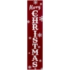 Northlight 36" Red And White "merry Christmas" And Snowflake Porch Board Sign Decoration In Red