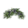Northlight 36in Berries And Bows Unlit Swag In Green