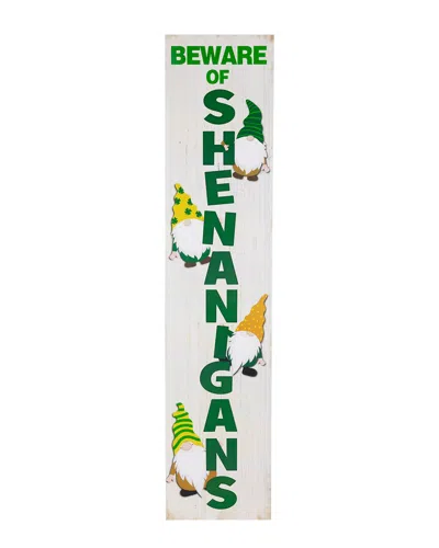 Northlight 36in Beware Of Shenanigans St. Patrick's Day Board Sign In White