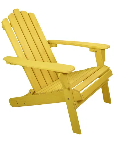 Northlight 36in Classic Folding Wooden Adirondack Chair