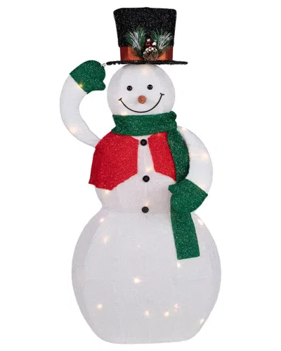 Northlight 36in Led Lighted Animated Hat Tipping Snowman Christmas Figure In Multi