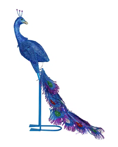 Northlight 36in Led Lighted Glittered Peacock Outdoor Christmas Yard  Decoration In Multi