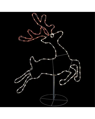 Northlight 36in Lighted Running Reindeer Silhouette Outdoor Display In White
