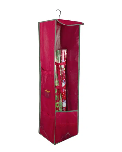 Northlight 36in Vertical Hanging Christmas Decoration Organizer Bag In Red