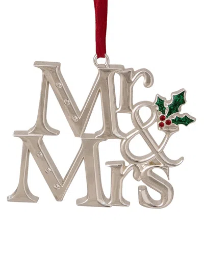 Northlight 3.75in Silver-plated Inmr And Mrsin Christmas Ornament With  European Crystals