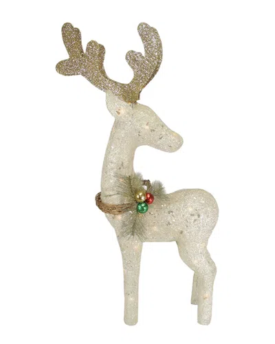 Northlight 37in Lighted Sisal Standing Reindeer Christmas