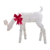 Northlight 37in Lighted White Mesh Feeding Doe Clear Lights Christmas Yard Art In White