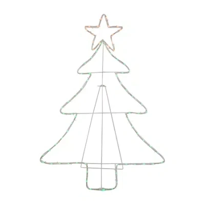 Northlight 38.5in Lighted Tree Silhouette Decor Christmas Yard Art In White