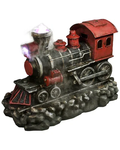 Northlight 38in Led Vintage Locomotive Train Outdoor Garden Water Fountain In Red