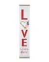 Northlight 40" Floral Heart "love Lives Here" Wooden Valentine's Day Plaque In White