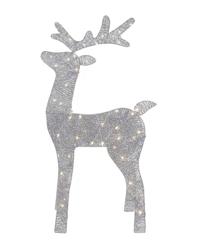 Northlight 39.5in Led Lighted Silver Glitter Reindeer Outdoor Display