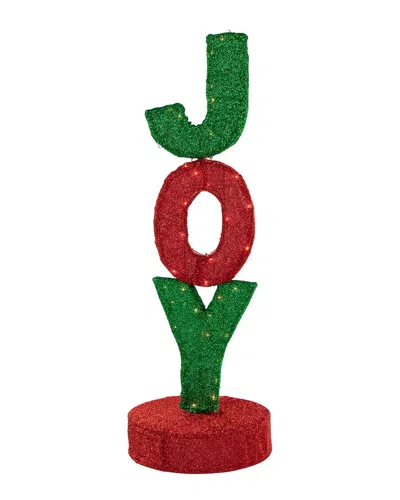 Northlight 39in Lighted Red & Green 'joy' Outdoor Christmas Display