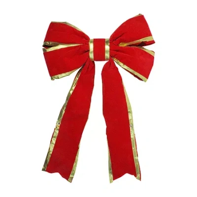 Northlight 3d 4-loop Bow With Gold Trim Indoor Ribbon In Multi