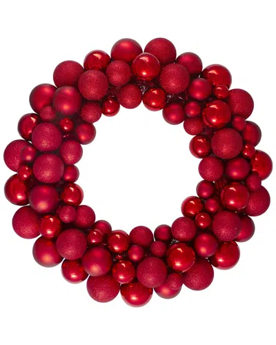 Northlight 3-finish Shatterproof Ball Christmas Wreath In Brown