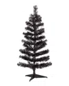 Northlight 3ft Artificial Tinsel Halloween Tree In Black
