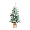 Northlight 3ft Frosted Pine Artificial In Burlap Base 3 Foot Pine Christmas Tree In Green