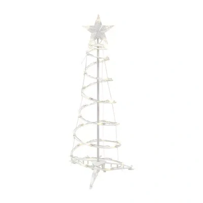Northlight 3ft Led Lighted Spiral Cone Tree Warm White Lights Christmas Yard Art