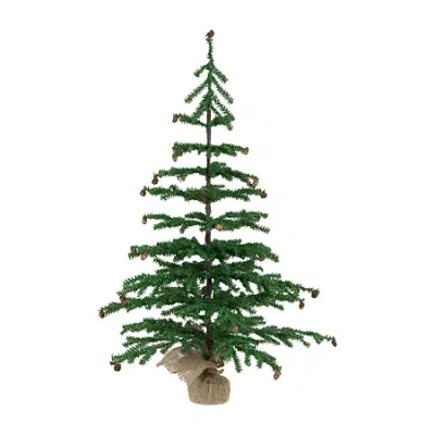 Northlight 3ft Medium Artificial With Mini Pine Cones In Burlap Base 3 Foot Pine Christmas Tree In Green