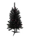 Northlight 3ft Pre-lit Medium Noble Spruce Artificial Halloween Tree In Black