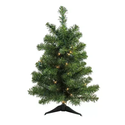 Northlight 3ft Prelit Full Canadian Pine 3 Foot Pre-lit Pine Christmas Tree In Green