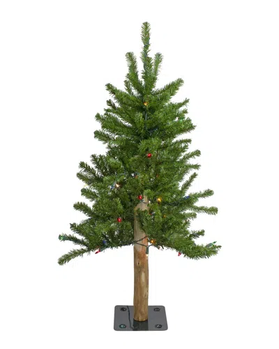 Northlight 3ft Pre-lit Medium Alpine Artificial Christmas Tree - Multi Lights In Green