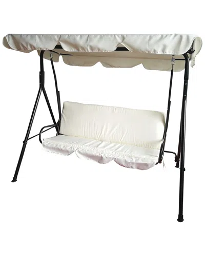 Northlight 3-seater Outdoor Patio Swing With Adjustable Canopy