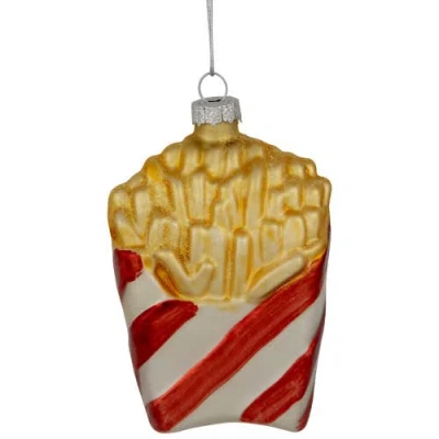 Northlight 4" Fast Food French Fries Glass Christmas Ornament In Yellow