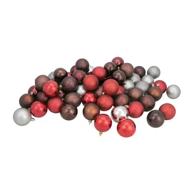Northlight 4-finish Ball 60-pc. Christmas Ornament In Multi