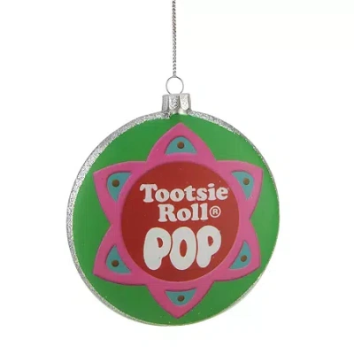 Northlight 4'' Green And Pink ''tootsie Roll Pop'' Candy Filled Lollipop Christmas Disc Ornament