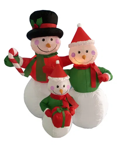 Northlight 4' Inflatable Snowman Family Lighted Christmas Yard Art Decoration