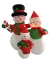 Northlight 4' Inflatable Snowman Family Lighted Christmas Yard Art Decoration