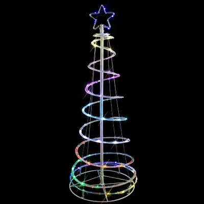 NORTHLIGHT 4' LED COLOR CHANGING MULTIPLE FUNCTION OUTDOOR SPIRAL CHRISTMAS TREE