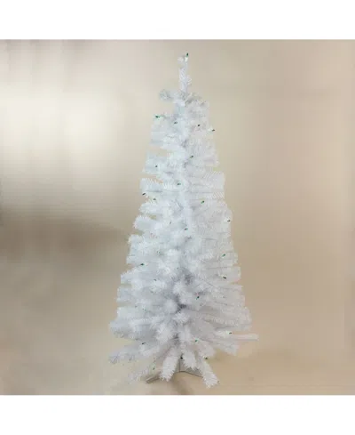 Northlight 4' Pre-lit White Artificial Christmas Tree With Green Lights