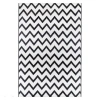Northlight 4' X 6' Black And White Chevron Rectangular Outdoor Area Rug In Black