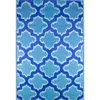 Northlight 4' X 6' Blue Quatrefoil Rectangular Outdoor Area Rug In Blue