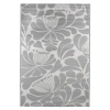 Northlight 4x6ft Floral Rectangular Outdoor Area Rug In Gray