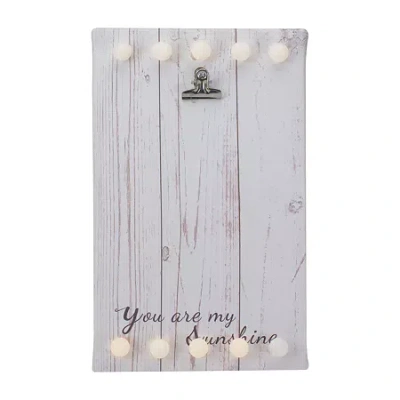 Northlight 4" X 6" Led "you Are My Sunshine" Canvas Photo Clip In White