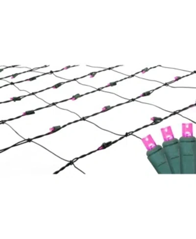 Northlight 4' X 6' Raspberry Led Wide Angle Christmas Net Lights In Pink