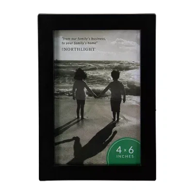 Northlight 4" X 6" Solid With Easel Back Tabletop Frame In Black