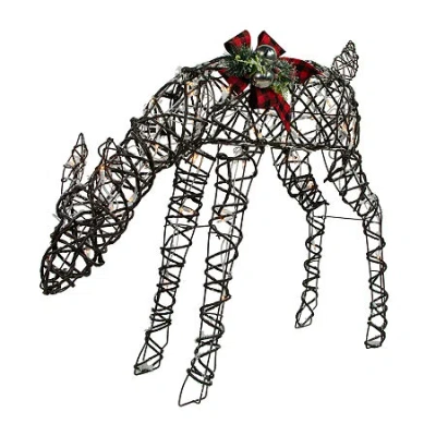 Northlight 40" Lighted Reindeer Christmas Yard Art In Brown