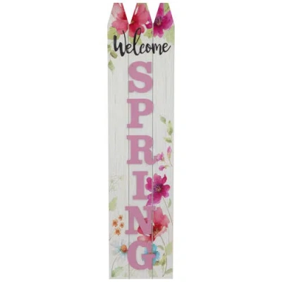 Northlight 40in Welcome Spring Outdoor Board Sign In Multi