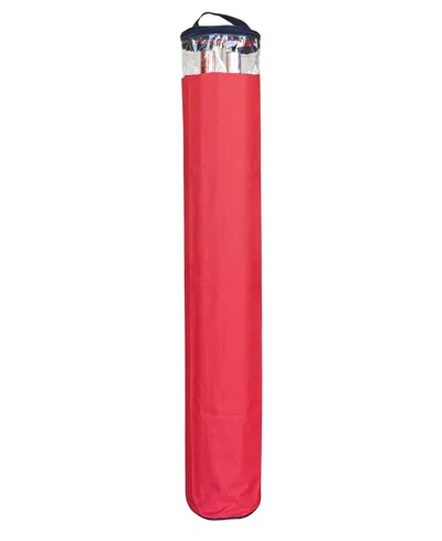 Northlight 41" Clear Zip Up Christmas Gift Wrap Storage Tube Bag, Holds 15-20 Rolls In Red